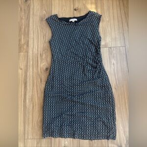 Ann Taylor Loft Women Sleeveless Rayon Blend Sheath Dress Sz Large Faux Wrap